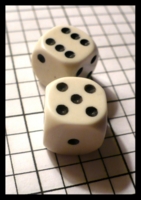 Dice : Dice - 6D - White with Black Pips - Ebay July 2010
